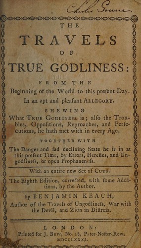 Cover for The travels of true godliness