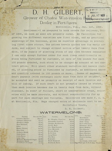 Cover for Office of D.H. Gilbert