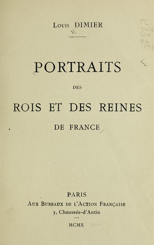 Cover for Portraits des rois et des reines de France
