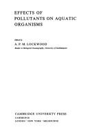Cover for Effects of pollutants on aquatic organisms
