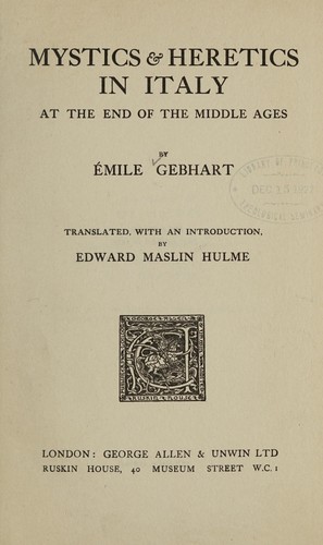 Cover for Mystics & heretics in Italy at the end of the middle ages