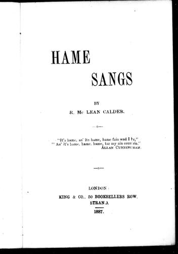 Cover for Hame songs