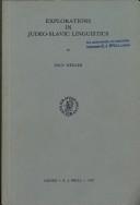 Cover for Explorations in Judeo-Slavic linguistics