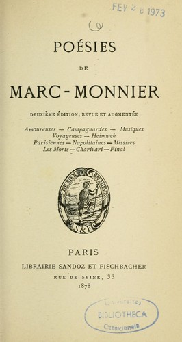 Cover for Poésies