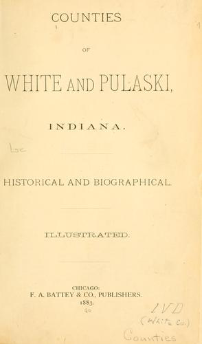 Cover for Counties of White and Pulaski, Indiana.