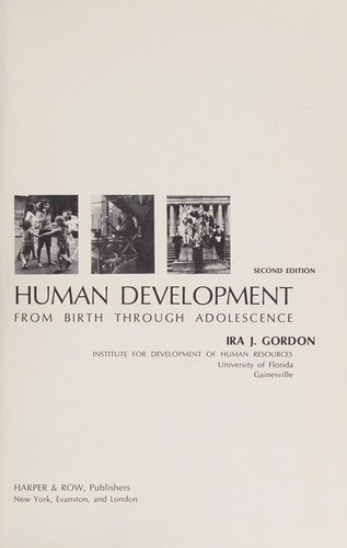 Cover for Human development, from birth through adolescence