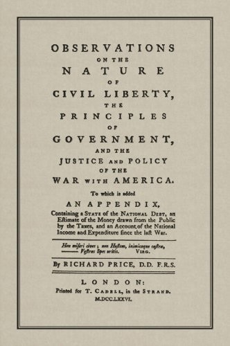 Cover for Observations on the nature of civil liberty