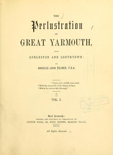Cover for perlustration of Great Yarmouth, with Gorleston and Southtown