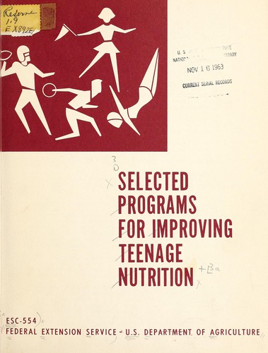 Cover for Selected programs for improving teenage nutrition