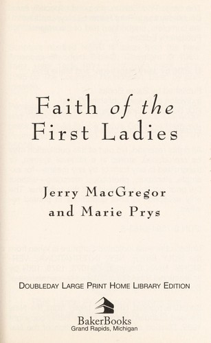 Cover for Faith of the First Ladies
