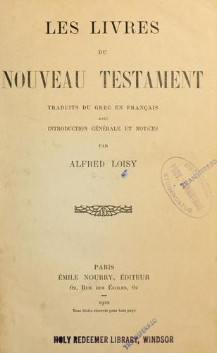 Cover for Les livres du Nouveau Testament