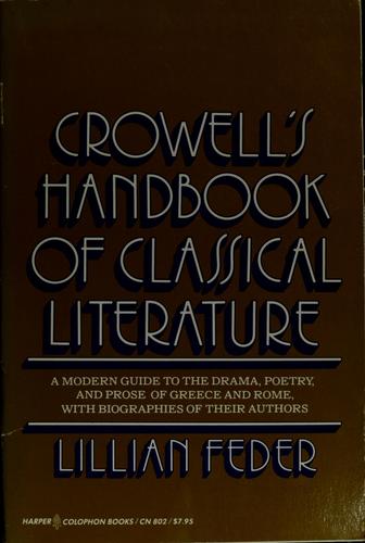 Cover for Crowell's handbook of classical literature