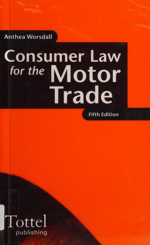 Cover for Consumer law for the motor trade