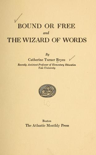 Cover for Bound or free