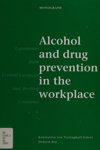 Cover for Alcohol and drug prevention in the workplace