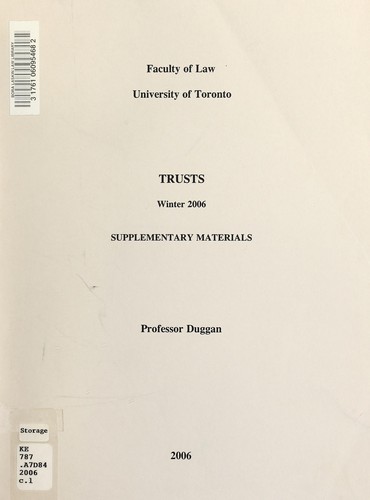Cover for Trusts
