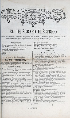 Cover for El telégrafo eléctrico