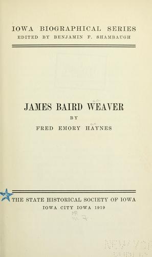 Cover for James Baird Weaver