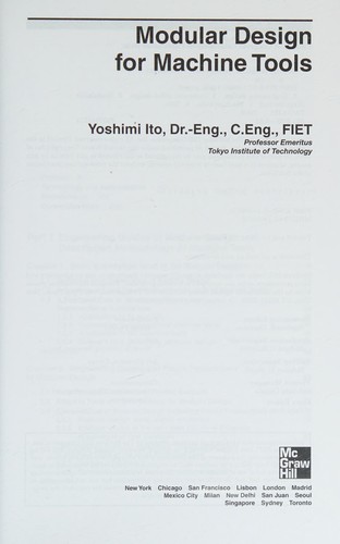 Cover for Modular design for machine tools