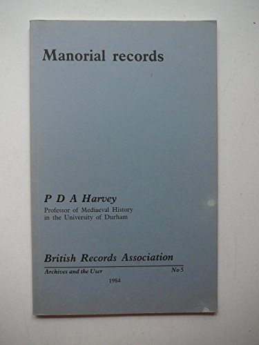 Cover for Manorial records