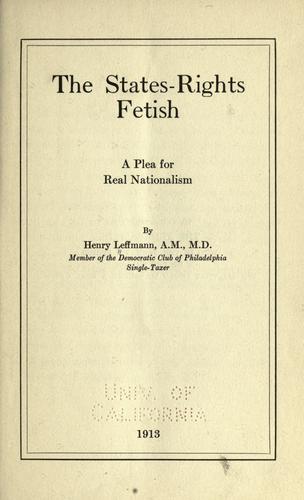 Cover for The states-rights fetish
