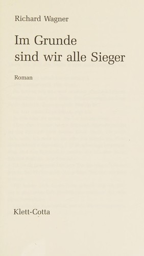 Cover for Im Grunde sind wir alle Sieger