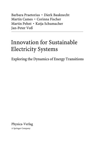Cover for Innovation for Sustainable Electricity Systems