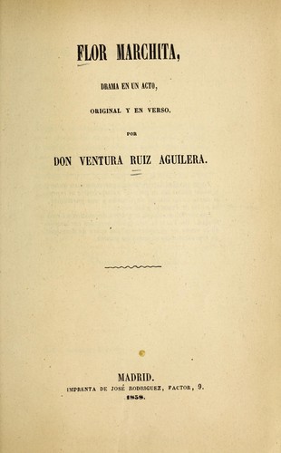 Cover for Flor marchita