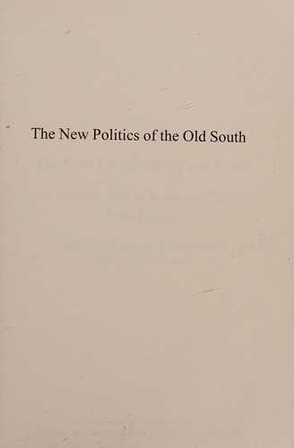Cover for New Politics of the Old South