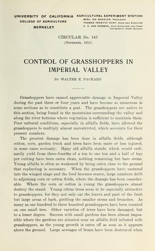 Cover for Control of grasshoppers in Imperial Valley