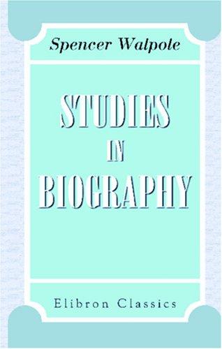 Cover for Studies in Biography