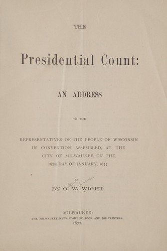 Cover for The presidential count