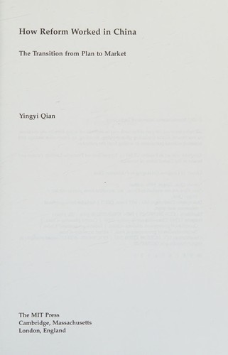 Cover for How reform worked in China