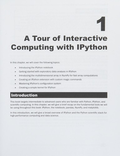 Cover for IPython Interactive Computing and Visualization Cookbook