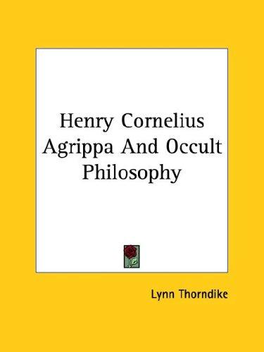 Cover for Henry Cornelius Agrippa and Occult Philosophy