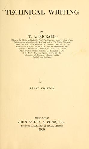 Cover for Technical writing