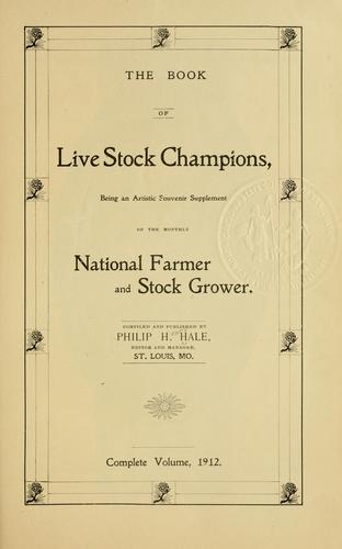 Cover for book of live stock champions