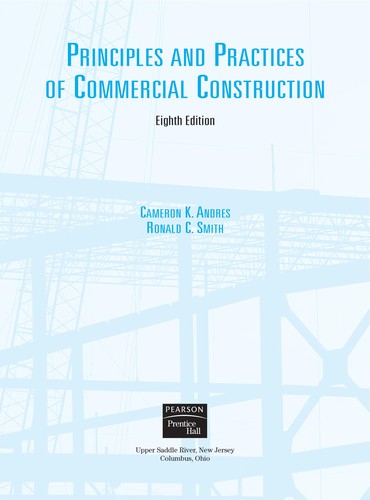 Cover for Principles and practices of commercial construction