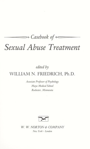 Cover for Casebook of sexual abuse treatment