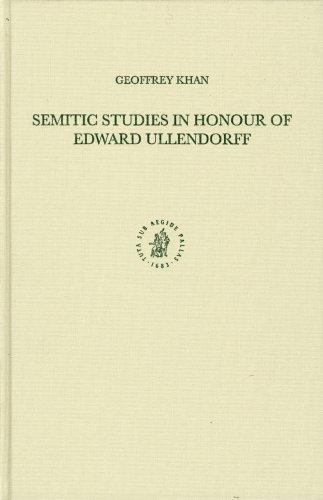 Cover for Semitic Studies in Honour of Edward Ullendorff (Studies in Semitic Languages and Linguistics, 47) (Studies in Semitic Languages and Linguistics)