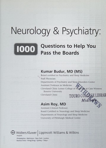 Cover for Neurology and psychiatry