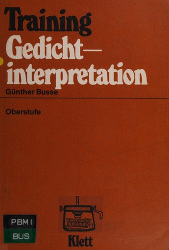 Cover for Training Gedichtinterpretation