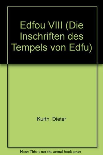 Cover for Die Inschriften des Tempels von Edfu
