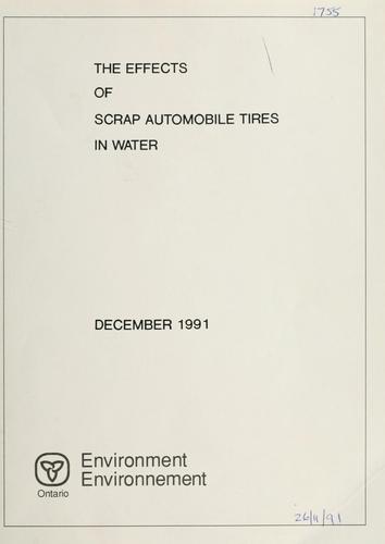 Cover for EFFECTS OF SCRAP AUTOMOBILE TIRES IN WATER.