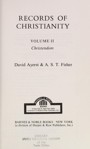Cover for Christendom