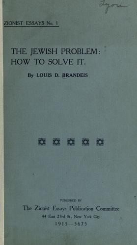 Cover for The Jewish problem
