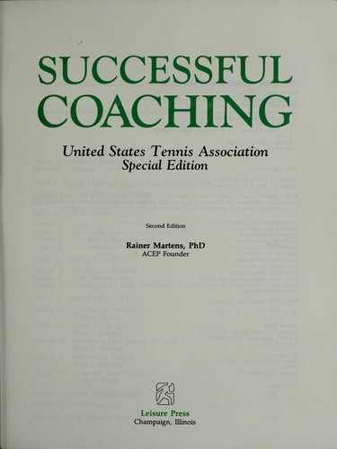 Cover for Successful coaching