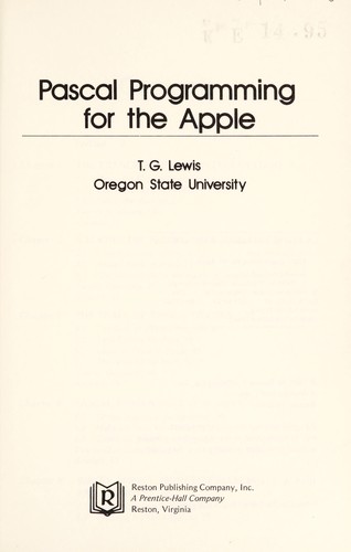 Cover for Pascal programming for the Apple