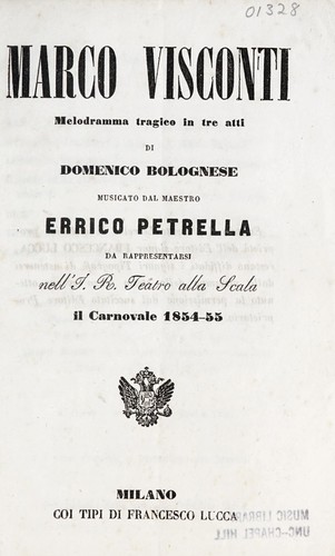 Cover for Marco Visconti