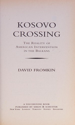Cover for Kosovo crossing